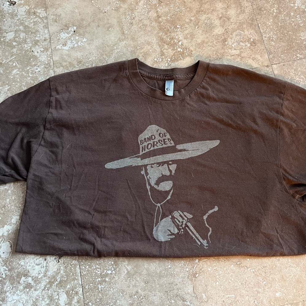 American Apparel Band of Horses Brown graphic tee